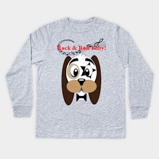 Rock & Roll Dog Kids Long Sleeve T-Shirt